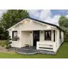 Cabaña de madera KAY - FRENTE BLANCO LASUR