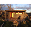 Casa de madera rectangular con porche - 498x298+200 cms - 28 MM ETTEN-LEUR EXTERIOR CON PISCINA