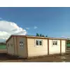 Cabaña de madera AZORES - incoloro pvc esquina
