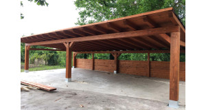 GARAJE ABIERTO PARA 4 VEHÍCULOS DE MEDIDA 1000 X 600 - VISTA FRONTAL