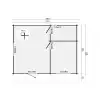 Casas de Madera CANTABRIA 28m2 - 44MM - PLANO