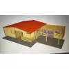 Casas Prefabricadas VALLADOLID 97 m2 -  PLANO UNIÓN CON PÉRGOLA OPCIONAL