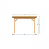 Pérgola ODENSE tipo 2 - 650x450x266,3cm - paredes negras - medidas