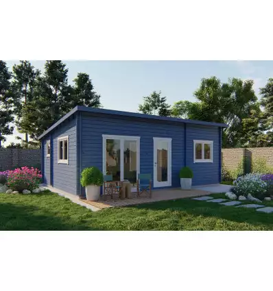CASA DE MADERA LAS PALMAS 50M2 - 44MM - AZUL