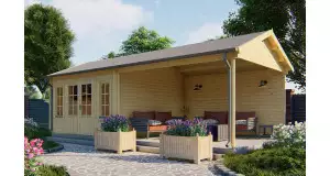 Casa de madera porche adosado KWASPA - PORTADA