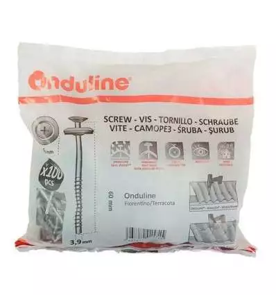 Tirafondo onduvilla rojo ( bolsa 100 udas)