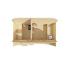 SAUNA EN FORMA OVAL DE ABETO DE 405X240 CMS INTERIOR