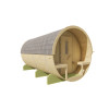 SAUNA BARRIL DE ABETO DE DIAMETRO 205 Y 350 CMS DE LARGO - EXTERIOR