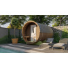 SAUNA BARRIL DE ABETO DE DIAMETRO 205 Y 350 CMS DE LARGO - ROBLE