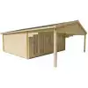 Casas prefabricadas JEREZ 598x500+240cm - 44 MM - INCOLORO