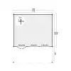 Casas prefabricadas JEREZ 598x500+240cm - 44 MM - PLANO