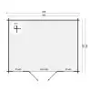 Caseta de madera JUHA 28MM - 400x300 cms PLANO