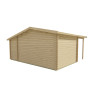 Cabaña de madera WOLFGANG trasera