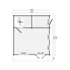 Casas de madera con altillo BERLIN - PLANO