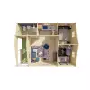 Cabaña de madera KAY - render interior