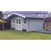 Casas de madera doble acristalamiento PARIS azul