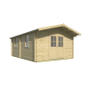 Casas de madera BILBAO con estancias 400X600 - 44MM - FRONTAL