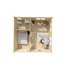Mini casas de madera con altillo LLANES - HOBYCASA interior