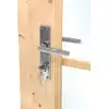 PUERTA CON CRISTAL PARA CABAÑA D6 - 83X190cms (28-45 mm) MANILLA