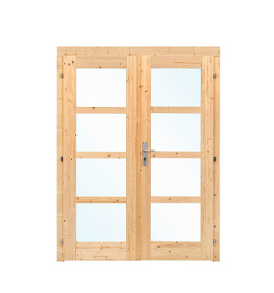 PUERTA DOBLE CON CRISTAL D1 - 159X190 PORTADA