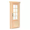 Puerta abeto con doble acristalamiento LATERAL