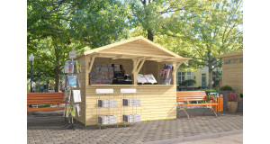 Kiosko de madera con alero - PORTADA