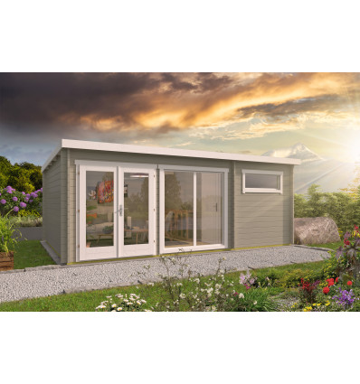Casas de madera modernas FLOW gris