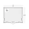 Casa de Madera 28m2 - 44MM - 595X500CM - CALPE - PLANO
