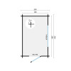 Caseta de madera ALTEA moderna - 200x300 cms - 40 mm - plano