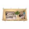 Caseta de madera BENIDORM moderna - 400x200 cms - 40 mm - INTERIOR