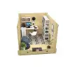 Caseta de madera para jardin BENICASIM - 300x400 cms - 40 mm - OFICINA