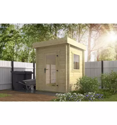 Mini casetas para jardin BURRIANA - 200x200 cms - 40 mm - PORTADA
