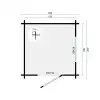 Mini casetas para jardin BURRIANA - 200x200 cms - 40 mm - PLANO