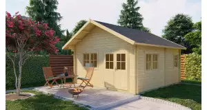 Mini casas de madera con altillo LLANES - HOBYCASA portada