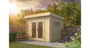 Oficina prefabricada para jardín BEGUR - 300x300 cms - 40 mm - PORTADA