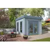 Oficina prefabricada rectangular PORTBOU - 300x350 cms - 40 mm - AZUL