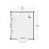 Oficina prefabricada rectangular PORTBOU - 300x350 cms - 40 mm - PLANO