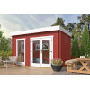 Oficina de madera LLORET - 400x250 cms - 40 mm - Rojo