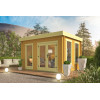 Oficina de madera moderna CULLERA - 400x300 cms - 40 mm - Amarillo