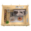 Oficina de madera moderna CULLERA - 400x300 cms - 40 mm - Interior