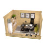 Oficina de madera moderna CULLERA - 400x300 cms - 40 mm - Oficina