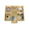 Cabaña de madera MULLINGAR - DISTRIBUCIÓN KIT 3ª HABITACIÓN