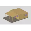CASAS DE MADERA MODERNAS FLAT PORCHE ANEXO