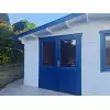 Casas de madera ROSE portada AZUL Y BLANCO