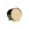 SAUNA BARRIL DE ABETO DE DIAMETRO 205 Y 160 CMS DE LARGO - TRASERA