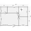 CASA DE MADERA LAS PALMAS 50M2 - 44MM - PLANO