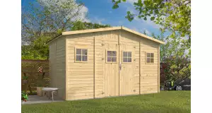 Cobertizo de madera Manresa - 10 m2 - Incoloro