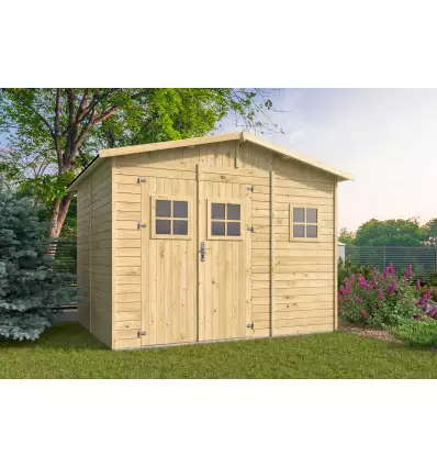 Cobertizo de madera Santurce - 7 m2 - Diáfana - Incoloro