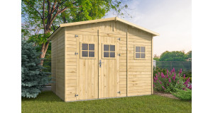 Cobertizo de madera Santurce - 7 m2 - Diáfana - Incoloro