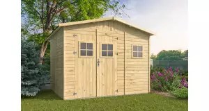 Cobertizo de madera Santurce - 7 m2 - Diáfana - Incoloro